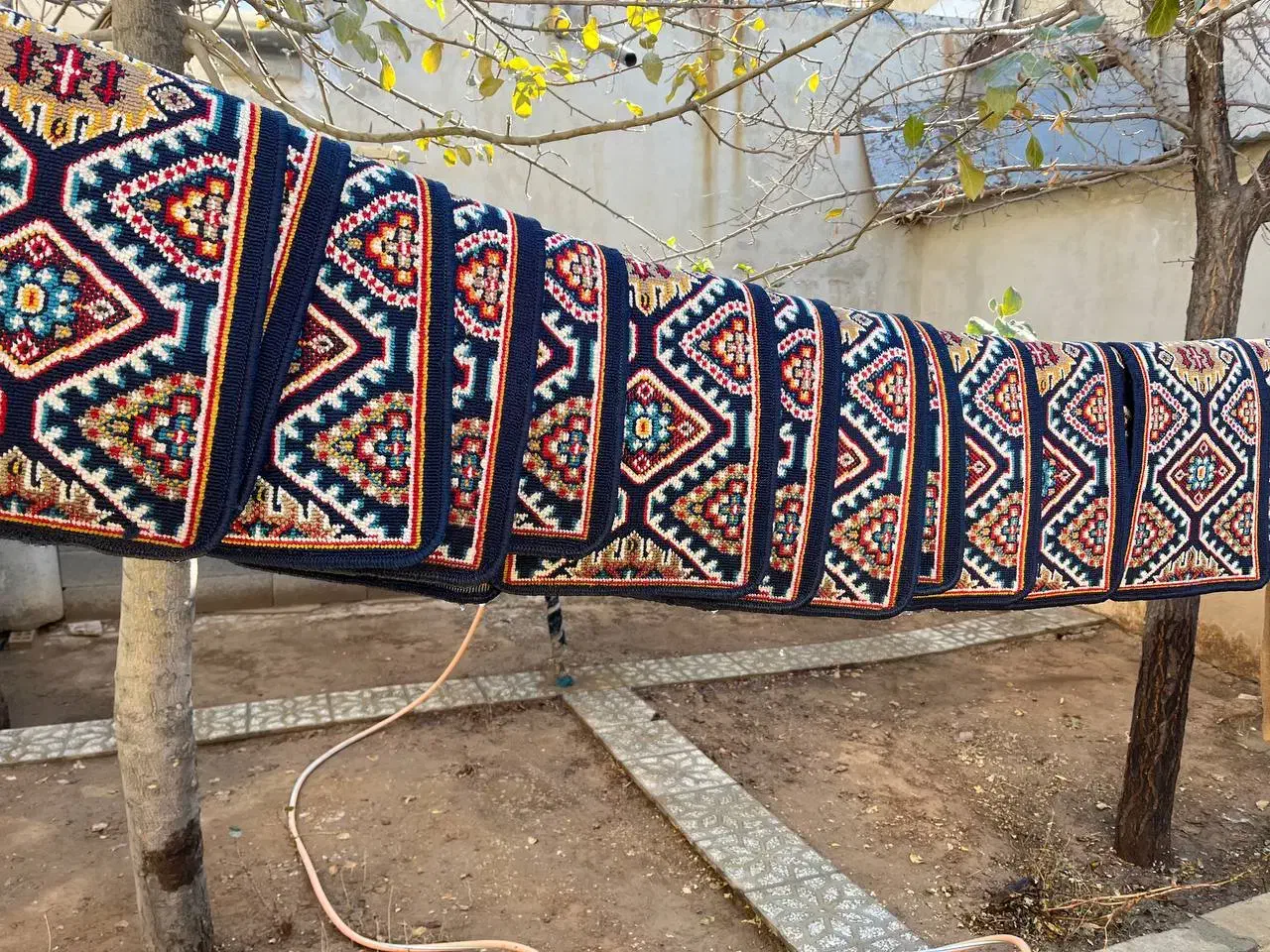 گلیم فرش راه پله|گلیم، جاجیم، گبه|سردرود, |دیوار