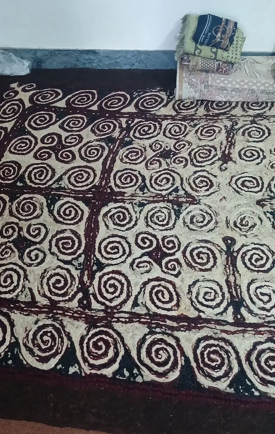 فرش،نمدخالص پشمی ۸متری|فرش|گمیشان, |دیوار