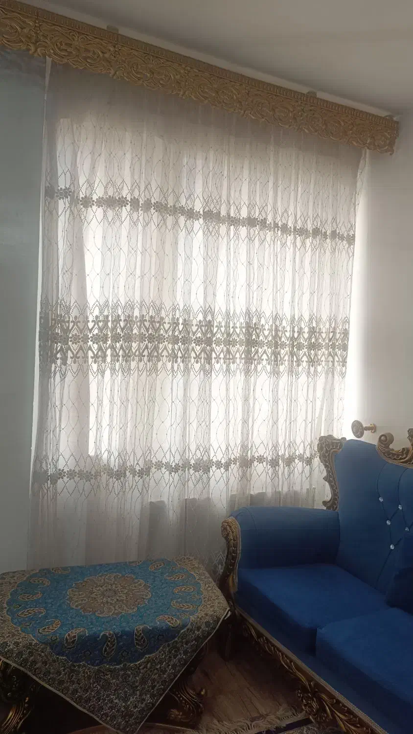 ۲عدد پرده توری بازیرپرده|پرده، رانر، رومیزی|شیراز, نصر|دیوار