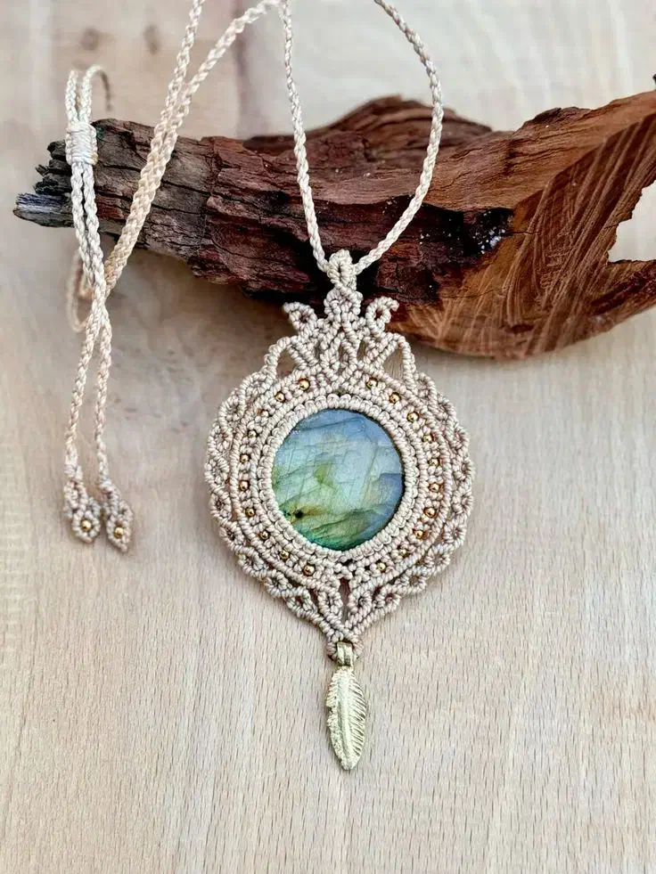 گردنبند دستبند میکرو مکرومه سنگ خاص|بدلیجات|شیراز, وصال|دیوار