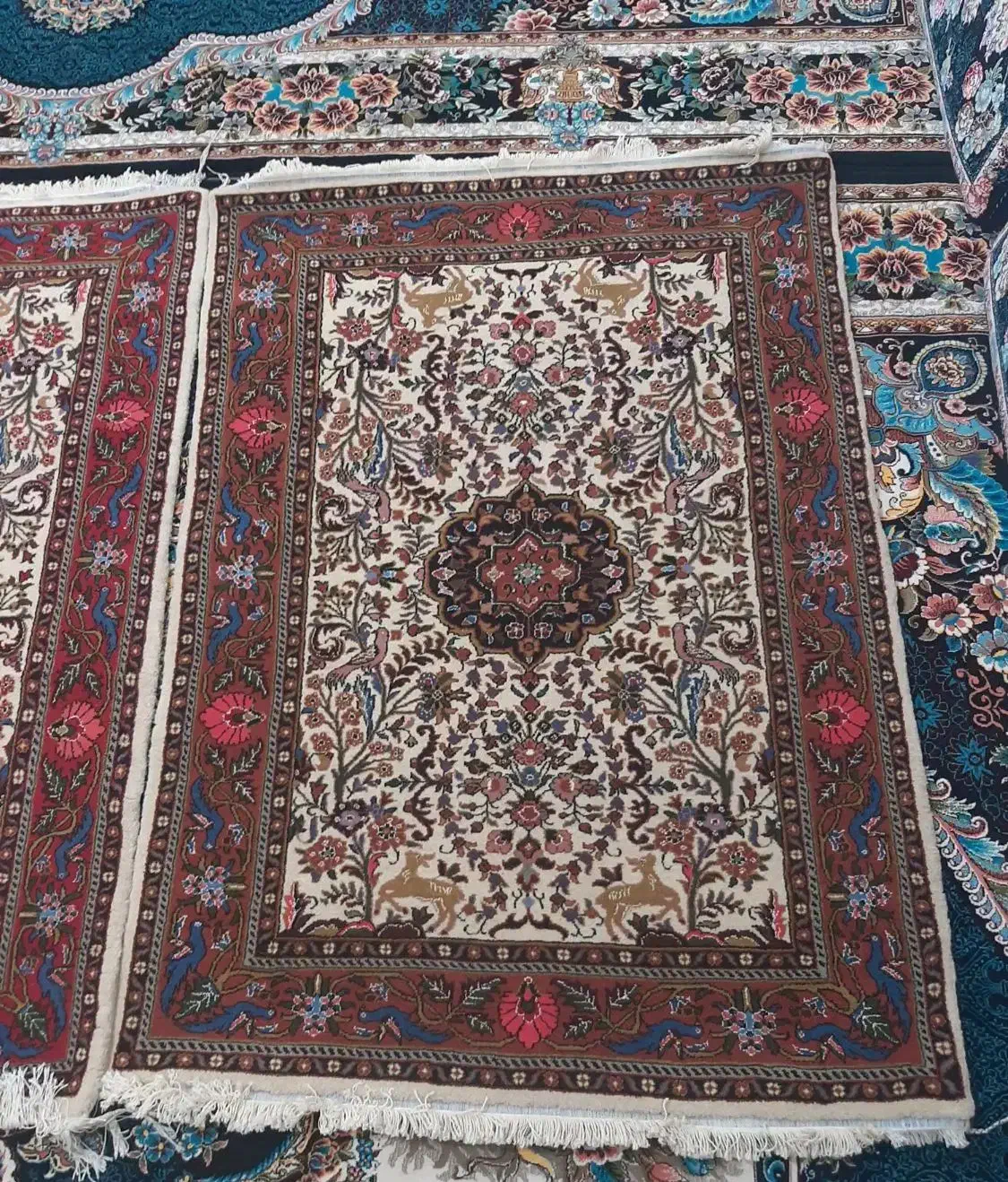 فرش دستبافت گل و بلبل|فرش|سنقر, |دیوار