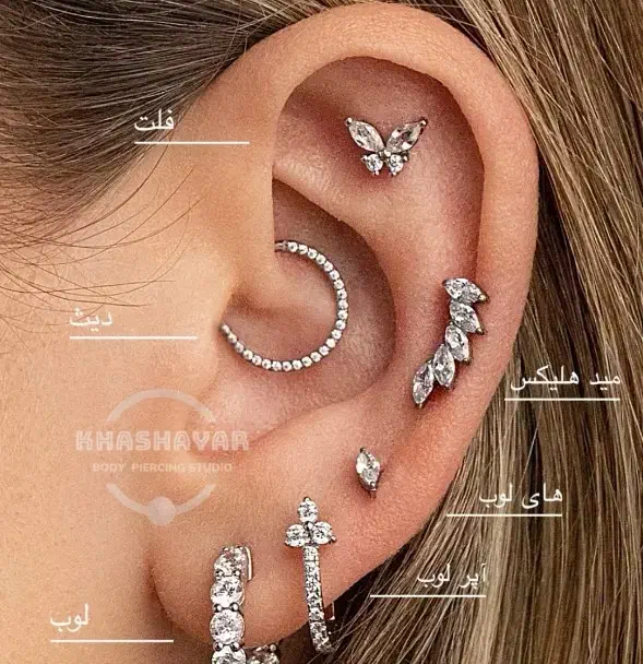 خدمات اصولی و حرفه ای پیرسینگ بانوان|خدمات آرایشگری و زیبایی|سیرجان, |دیوار