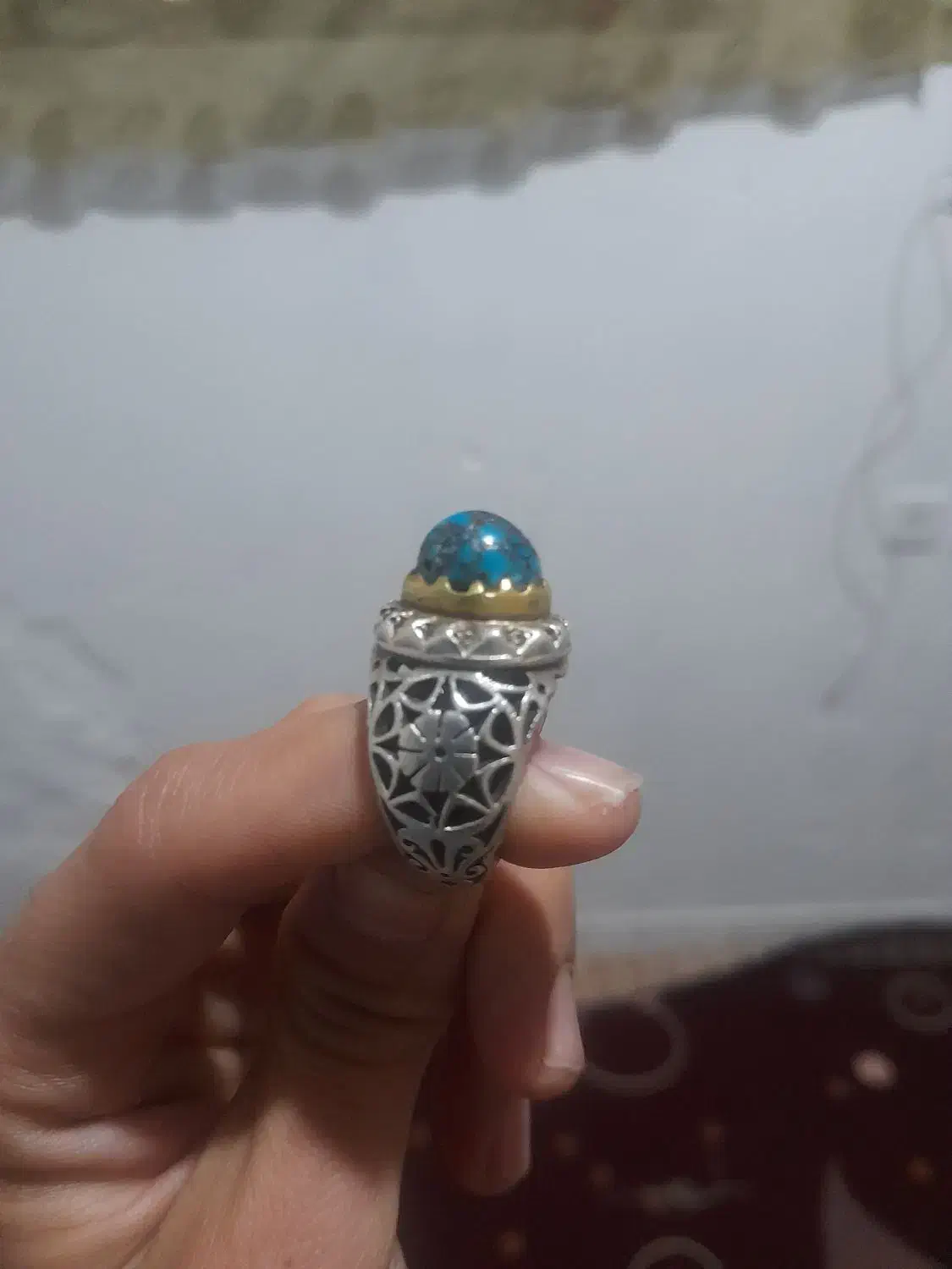 انگشتر فیروزه نیشابور کله قندی|جواهرات|یزد, |دیوار