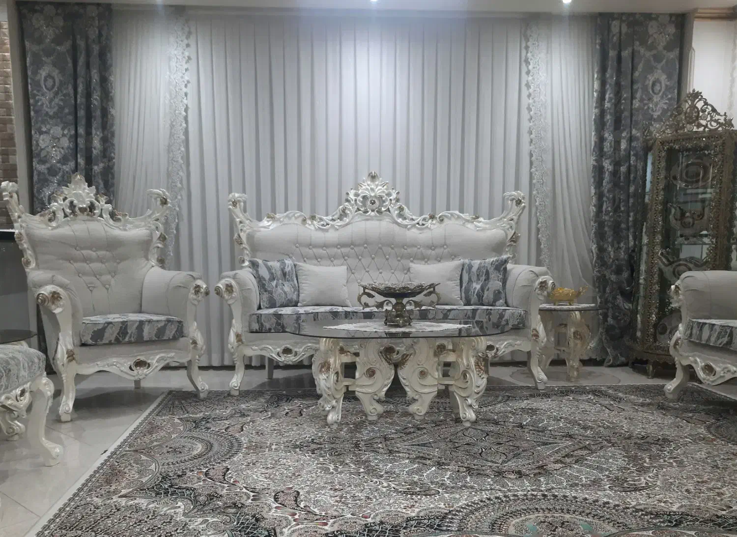 پرده پیلیسه با والان ها و سایه هاش|پرده، رانر، رومیزی|اسلام‌شهر, مظفریه|دیوار