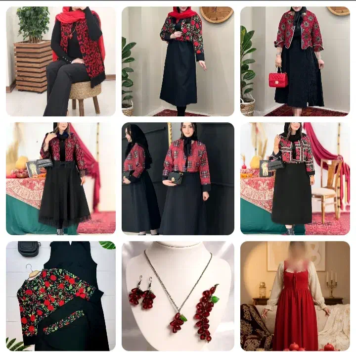 انواع لباس زنانه یلدایی،خونگی ، بیرونی و اداره ای|لباس|صدرا-فارس, باغشهر گلبهار صدرا|دیوار