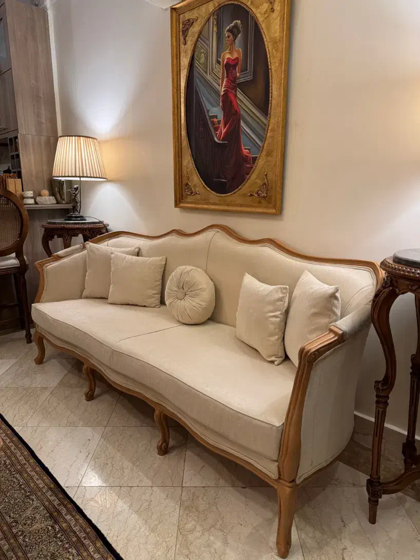 ست مبلمان ۷ نفره فرانسوی با ناهار خوری ۸ نفره|مبلمان خانگی و میز عسلی|تهران, اقدسیه|دیوار