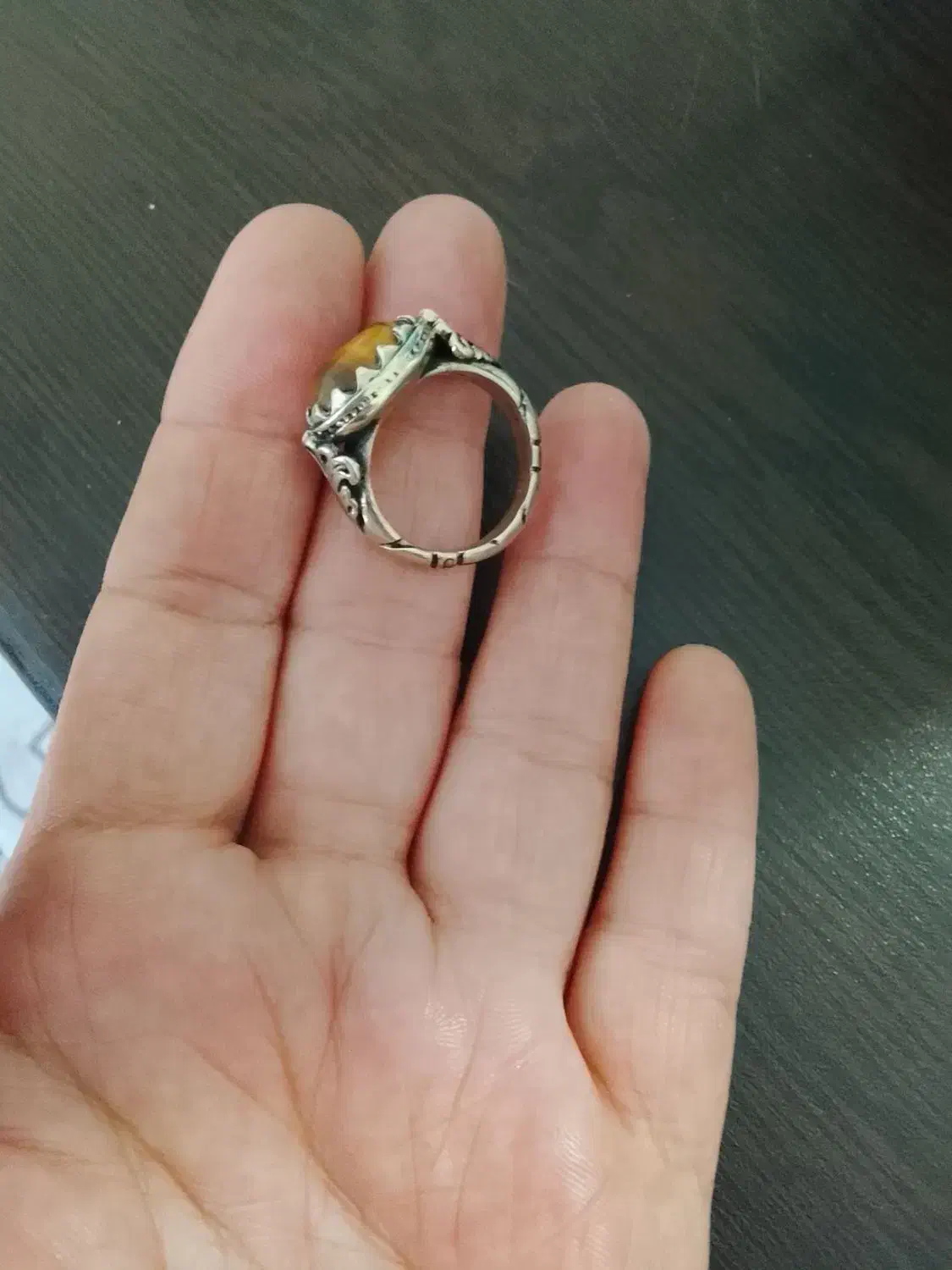 انگشتر نقره اش کمه نگین چشم ببری قیمت 600000|بدلیجات|زنجان, |دیوار