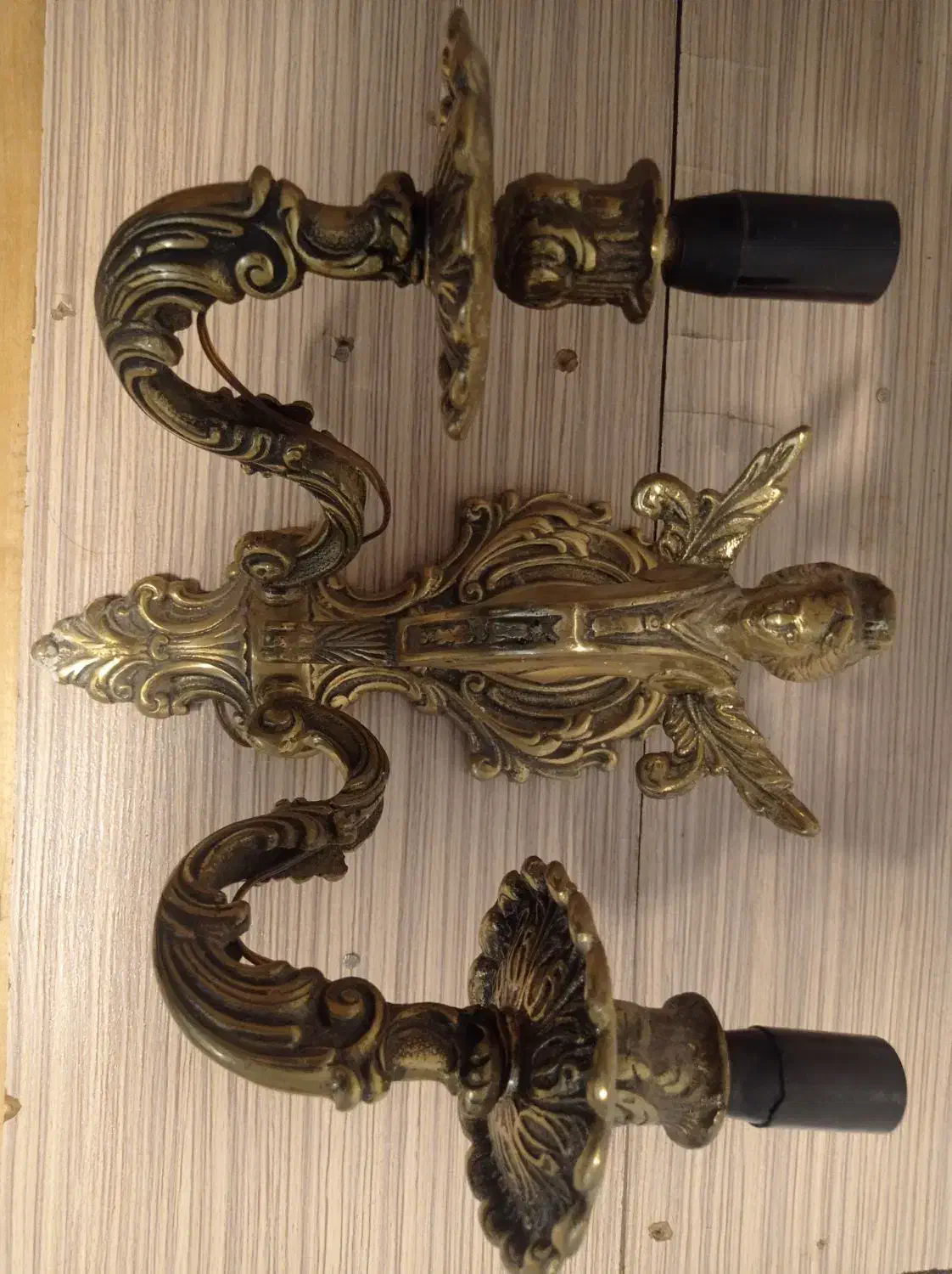 لوستر دیواری برنج طرح فرشته|لوستر و چراغ آویز|بروجرد, |دیوار