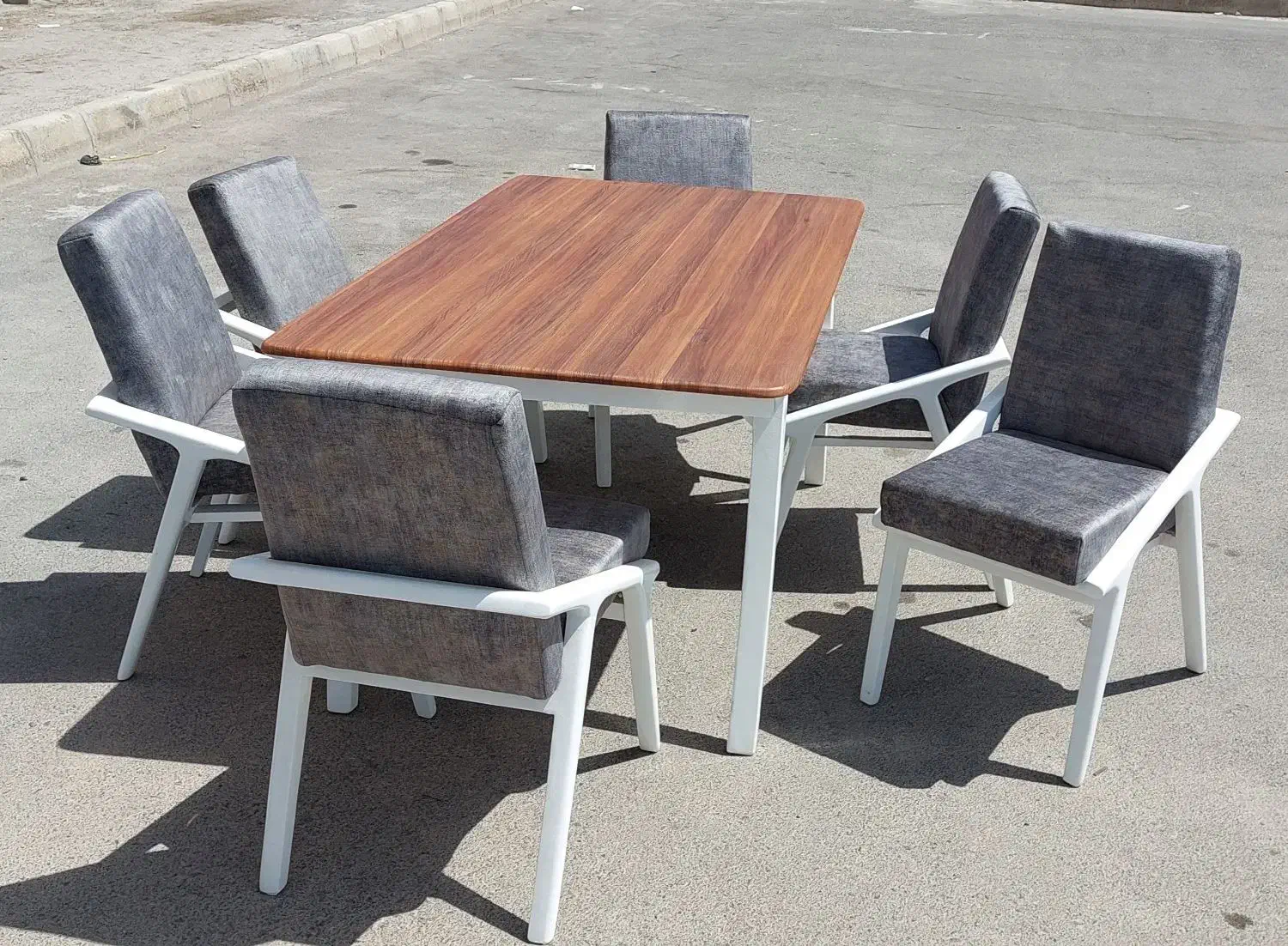 میز غذا خوری شش نفره راش با صفحه ضد خش|میز و صندلی غذاخوری|نجفآباد, ویلاشهر|دیوار