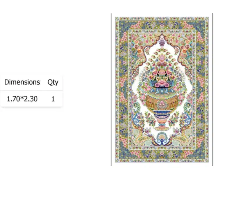 کد ۱۶۰۰۷۱ ،ابریشم دستکار زمینه کرم|فرش|تبریز, |دیوار