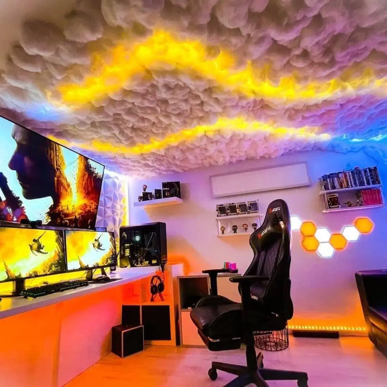 لاین نوری . اجرای سقف ابری|خدمات پیشه و مهارت|چغادک, |دیوار