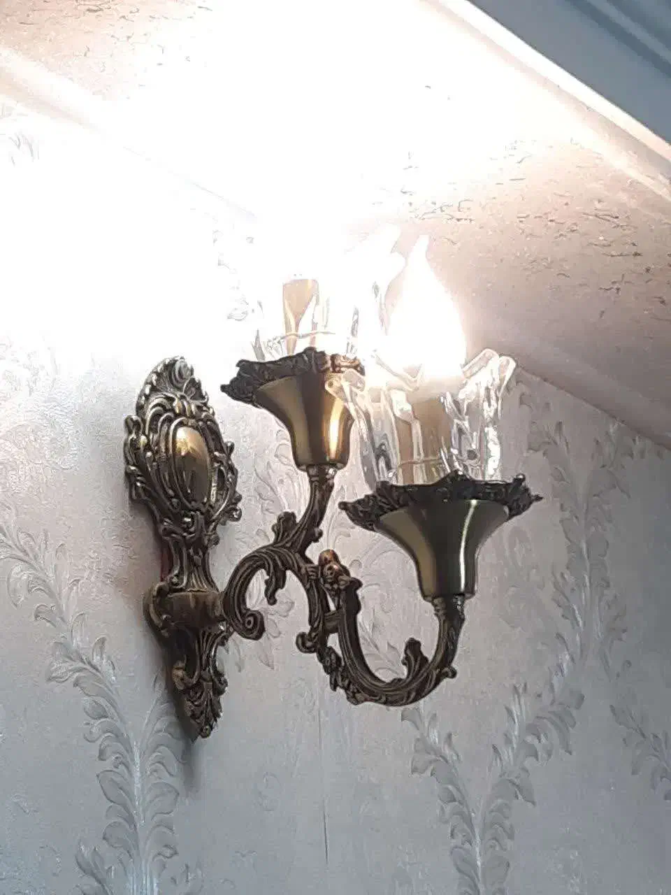 3 عدد لوستر برنجی 5 شاخه|لوستر و چراغ آویز|اراک, |دیوار