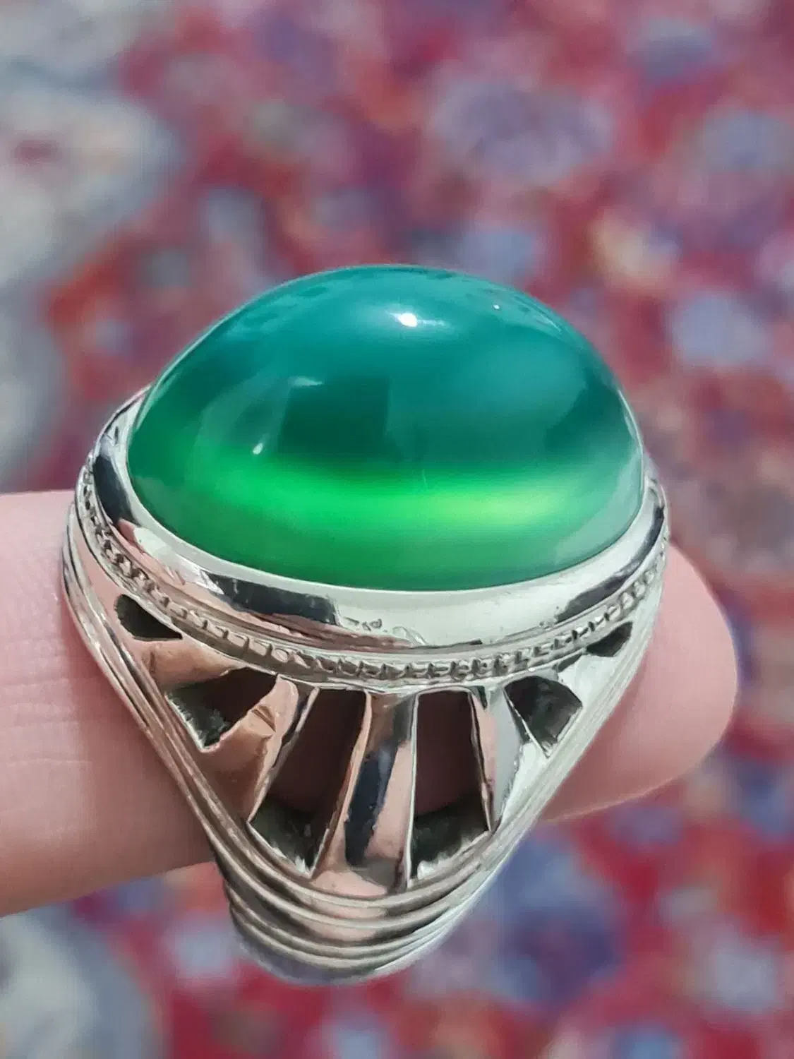 انگشتر نقره اوپال وعقیق|جواهرات|تهران, اکباتان|دیوار