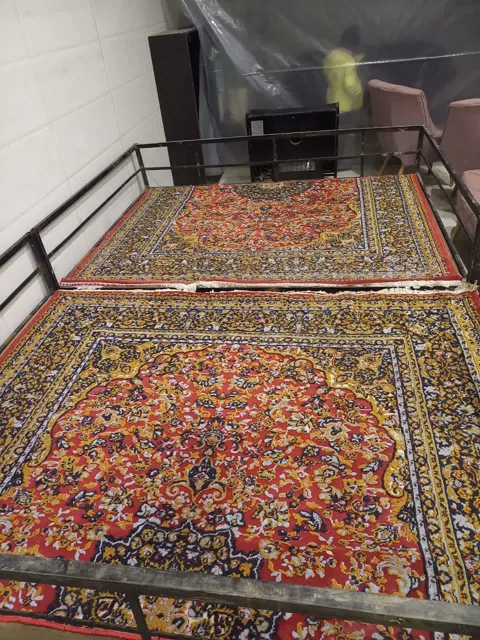 دو عدد تخت فلزی با کفی نئوپان|تخت و سرویس خواب|یزد, |دیوار