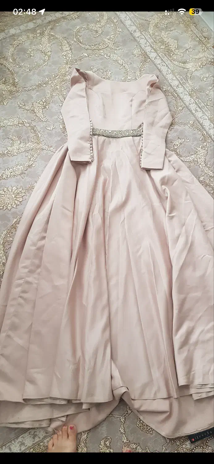 لباس مجلسی ساتن امریکایی مزون دوز|لباس|قزوین, |دیوار