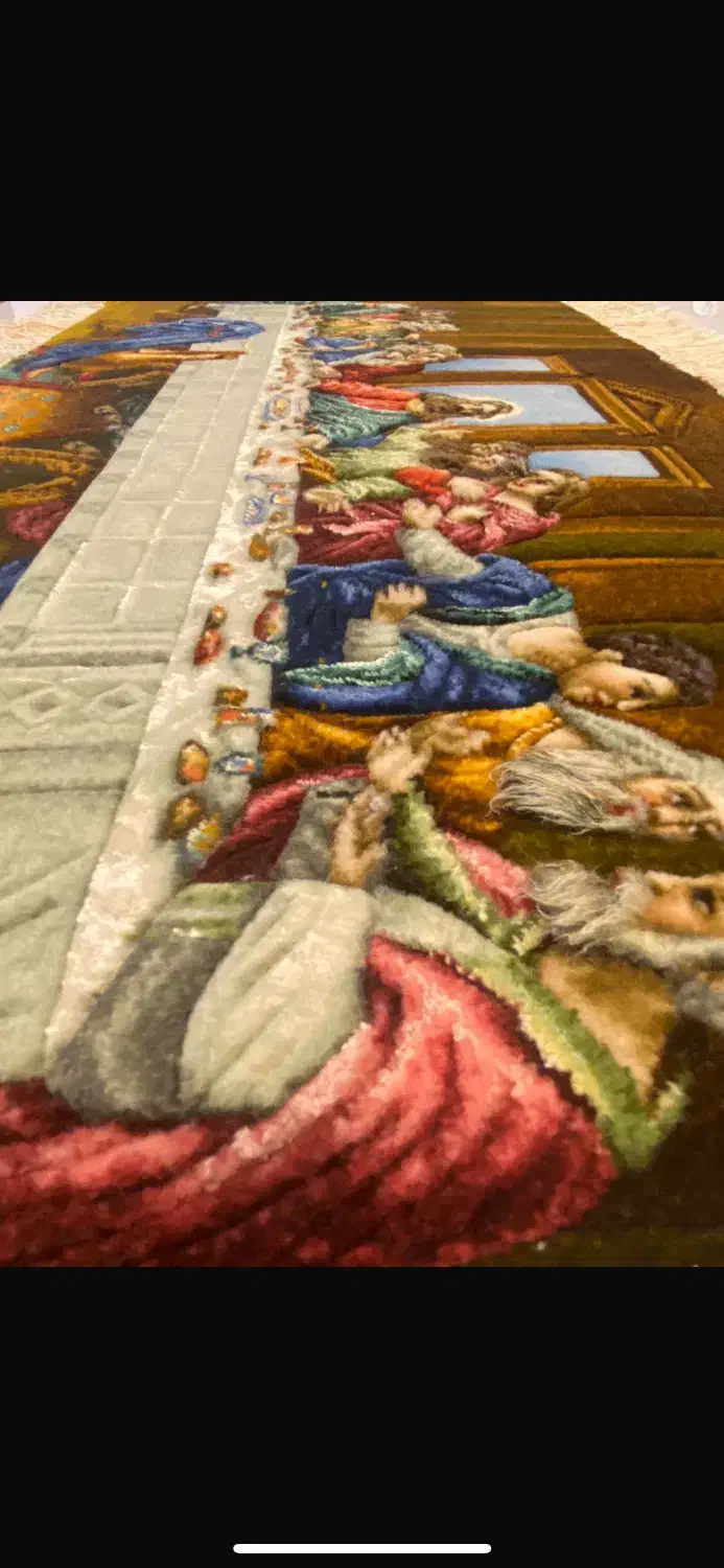 تابلو فرش دست باف چله ابریشم شام اخر|تابلو فرش|تهران, اقدسیه|دیوار