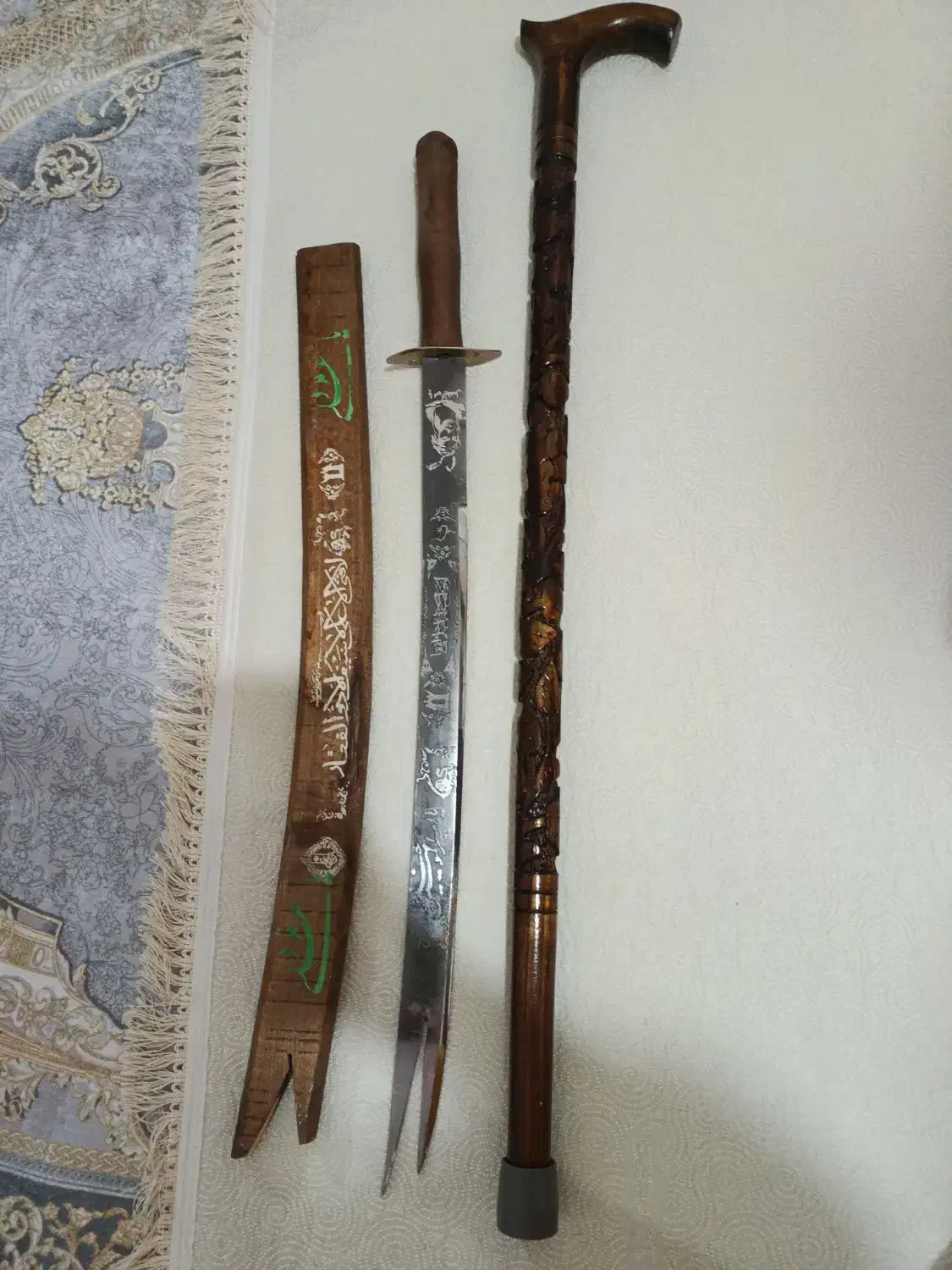 شمشیر ذلفقاز|کلکسیون اشیاء عتیقه|ملارد, |دیوار