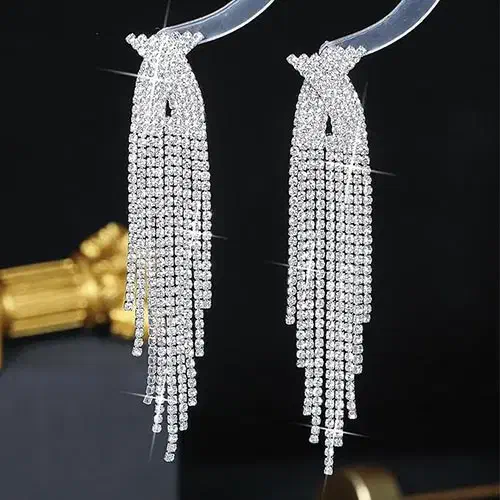 گوشواره نگینی تنیسی|بدلیجات|قزوین, |دیوار