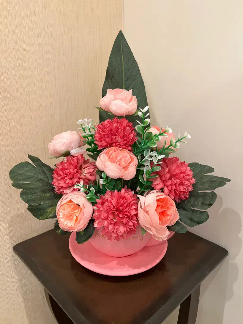 گل مصنوعی با گلدان مدل فنجان|گل مصنوعی|تبریز, |دیوار