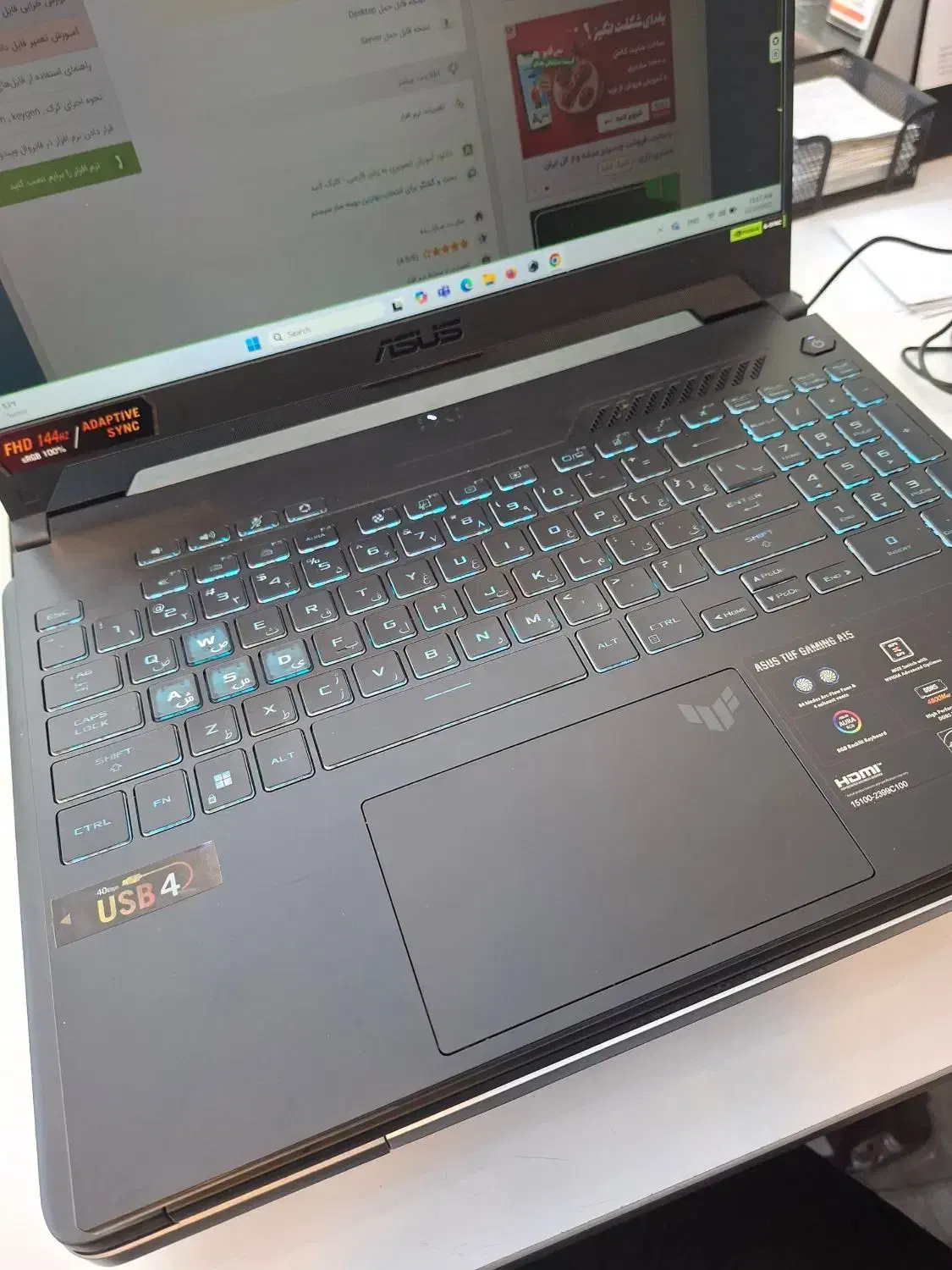 لپتاب ASUS TUF در حد نو|رایانه همراه|رشت, فلسطین|دیوار