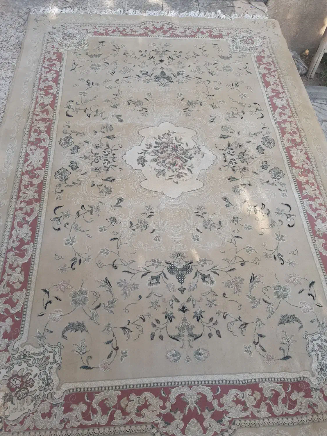 فرش ۶متری کرم رنگ|فرش|کرمانشاه, |دیوار