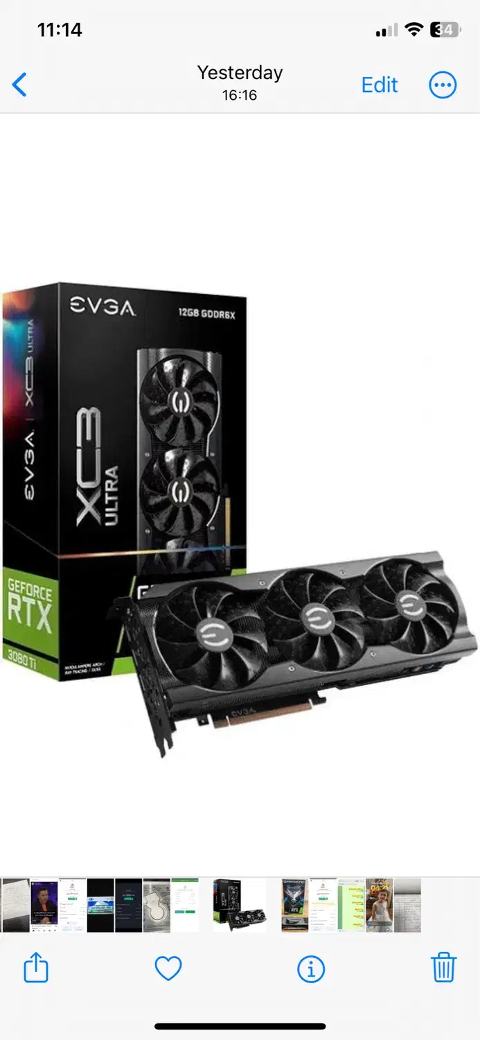 Evga rtx 3080 ti فروش معاوضه|قطعات و لوازم جانبی رایانه|تهران, فاطمی|دیوار