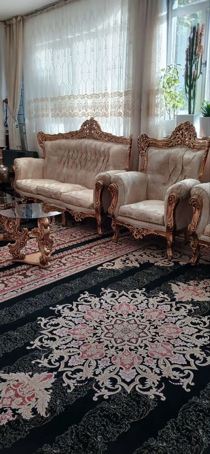 مبلمان سلطنتی ۹نفره|مبلمان خانگی و میز عسلی|شهرکرد, |دیوار