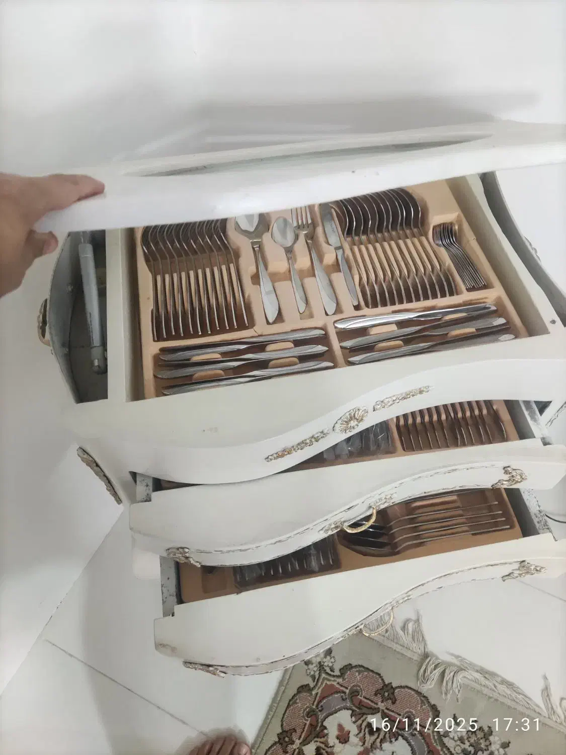 میز قاشق چنگال و تابلو فرش|حراج|تهران, مینابی|دیوار