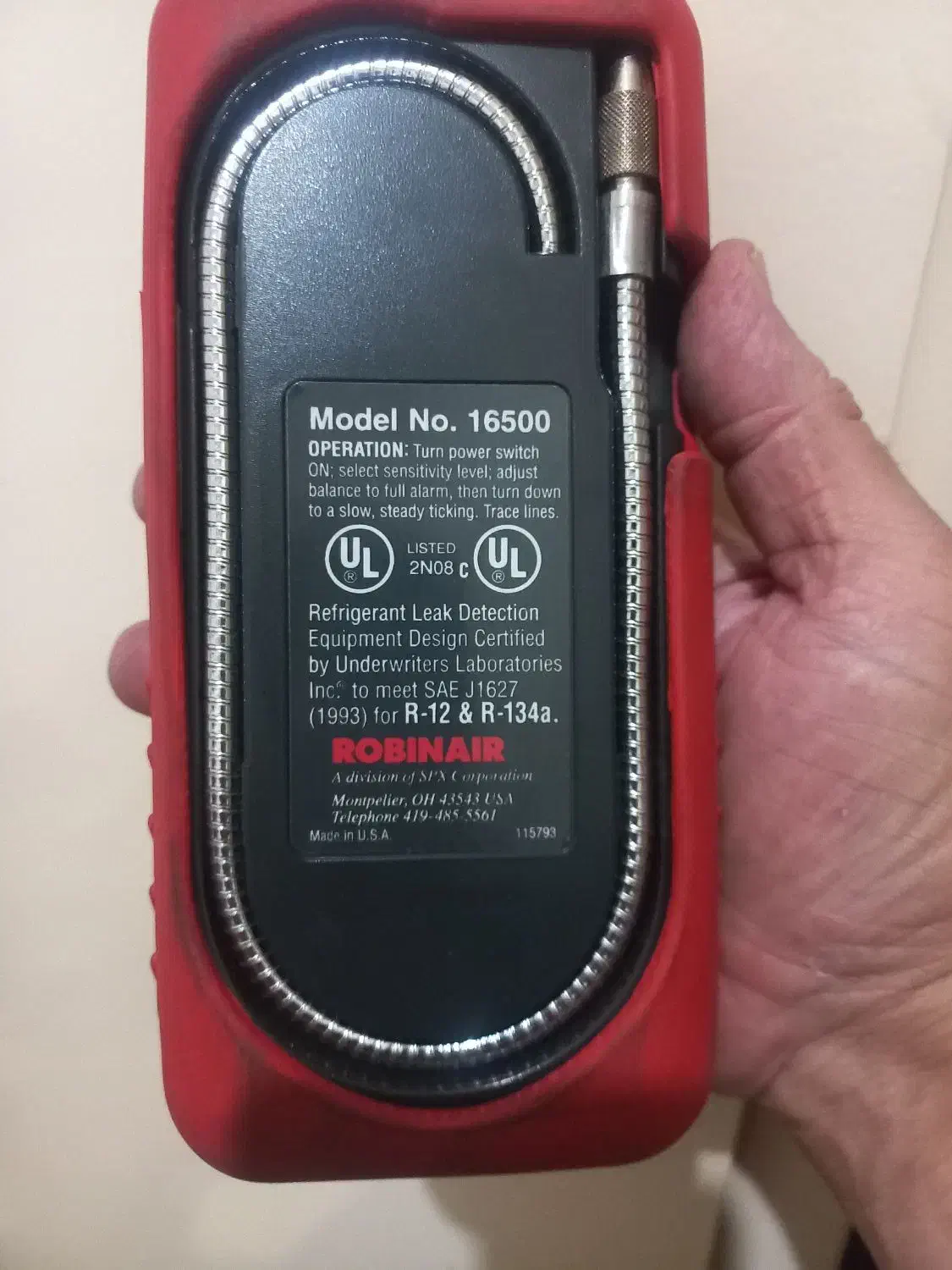 نشت یاب گازآمریکایی|ابزارآلات|ری, شهادت|دیوار