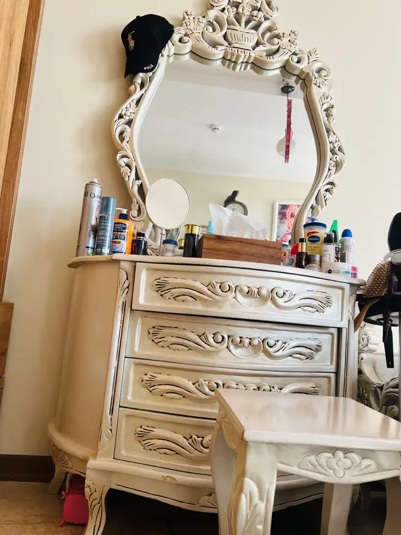 تخت دو نفره چوبی منبت کاری|تخت و سرویس خواب|پردیس, فاز ۲|دیوار