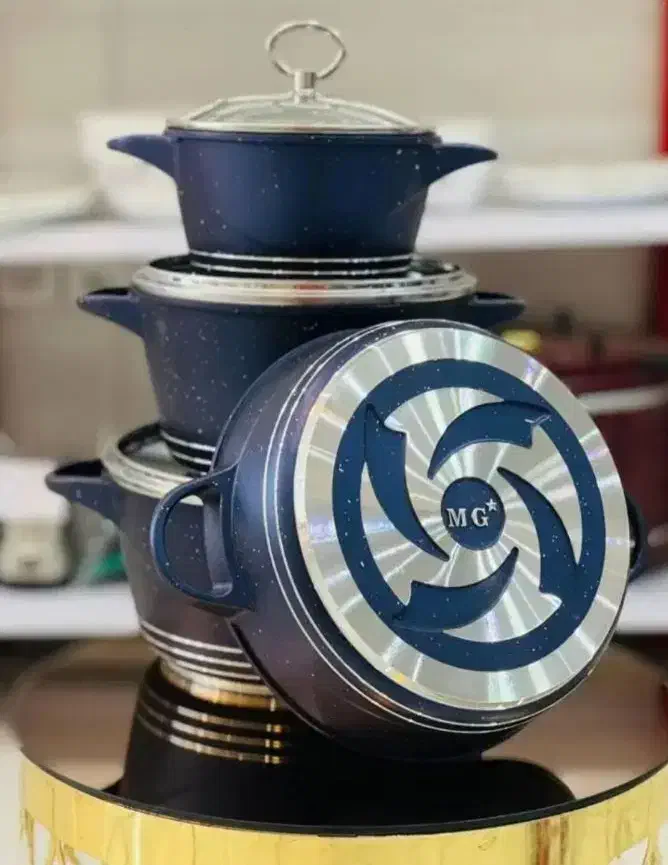 سرویس قابلمه ۸پارچه چدن MG|ظروف پختوپز|خلخال, |دیوار