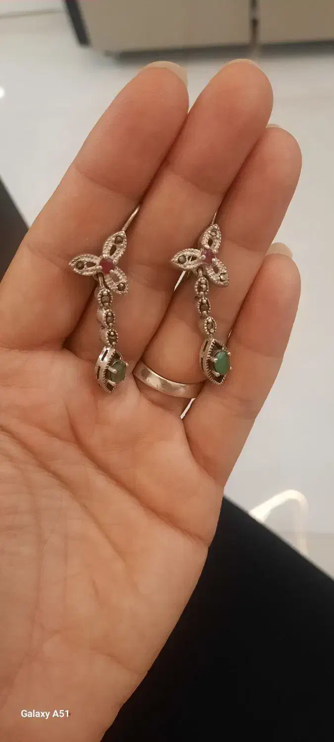 سرویس نقره اصل با سنگ اصل به شرط|جواهرات|تهران, اسکندری|دیوار