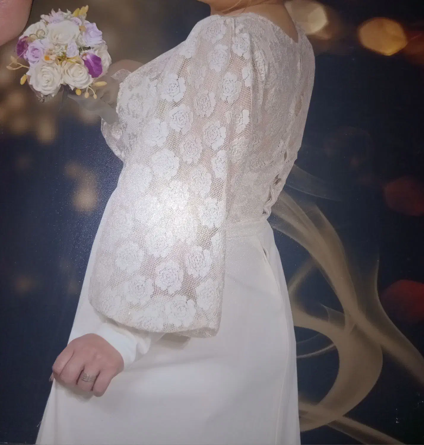 پیراهن زنانه مجلسی سفید عروس پسند|لباس|زرندیه, |دیوار