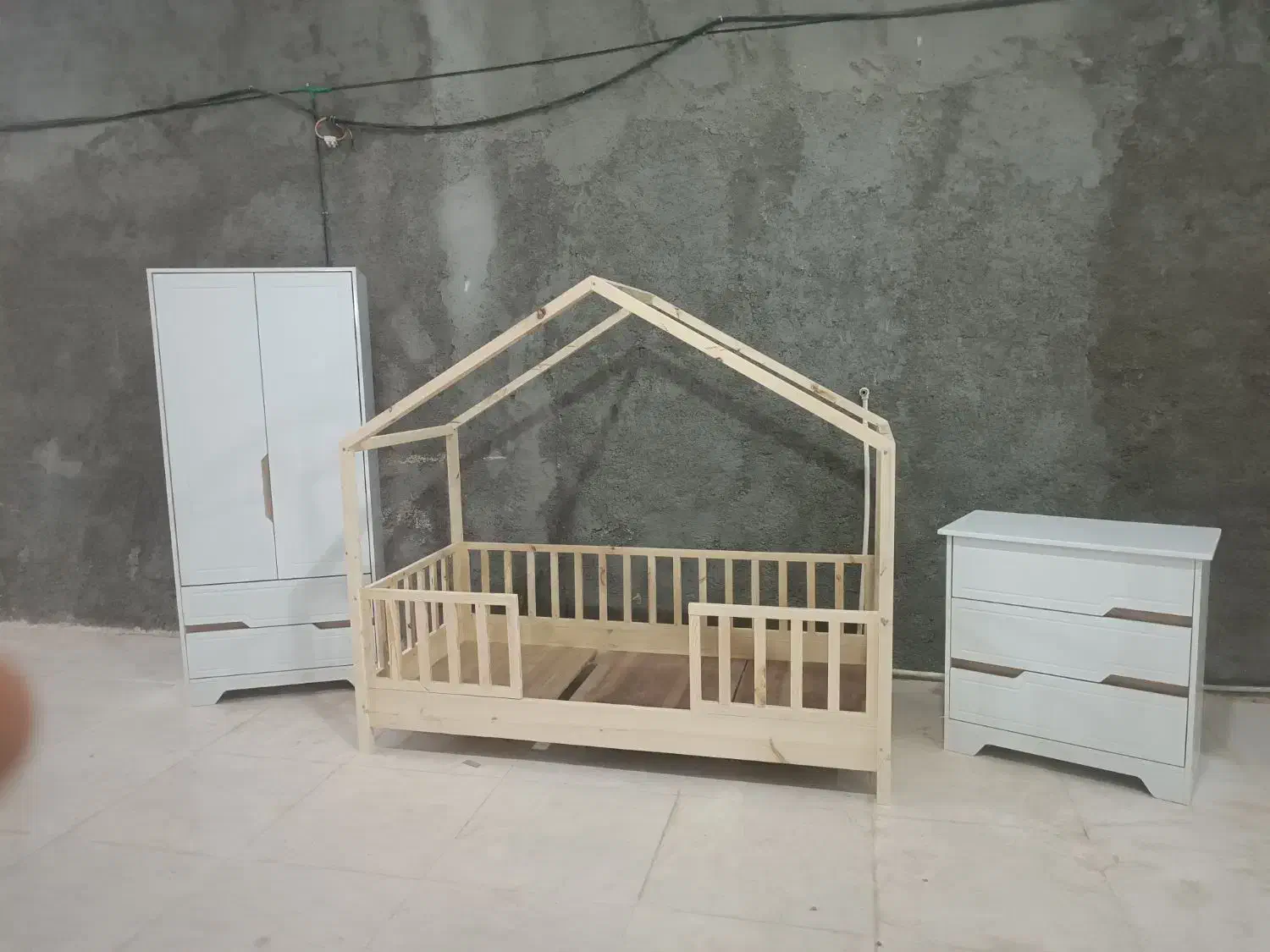 تخت کودک نوجوان کلبه|تخت و سرویس خواب|اهواز, اسلام آباد غربی|دیوار