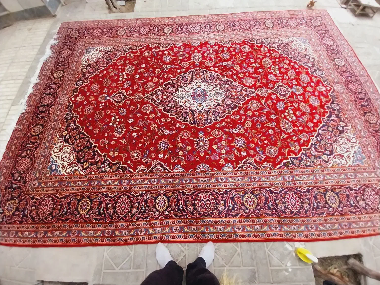 فرش دستبافت کاشان ۱۲متری|فرش|بناب, |دیوار