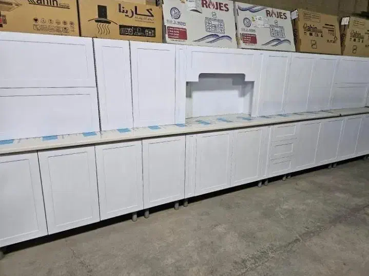 کابینت سفید آماده صفحه شرکتی/درب مربعی/white|مصالح و تجهیزات ساختمان|تویسرکان, |دیوار