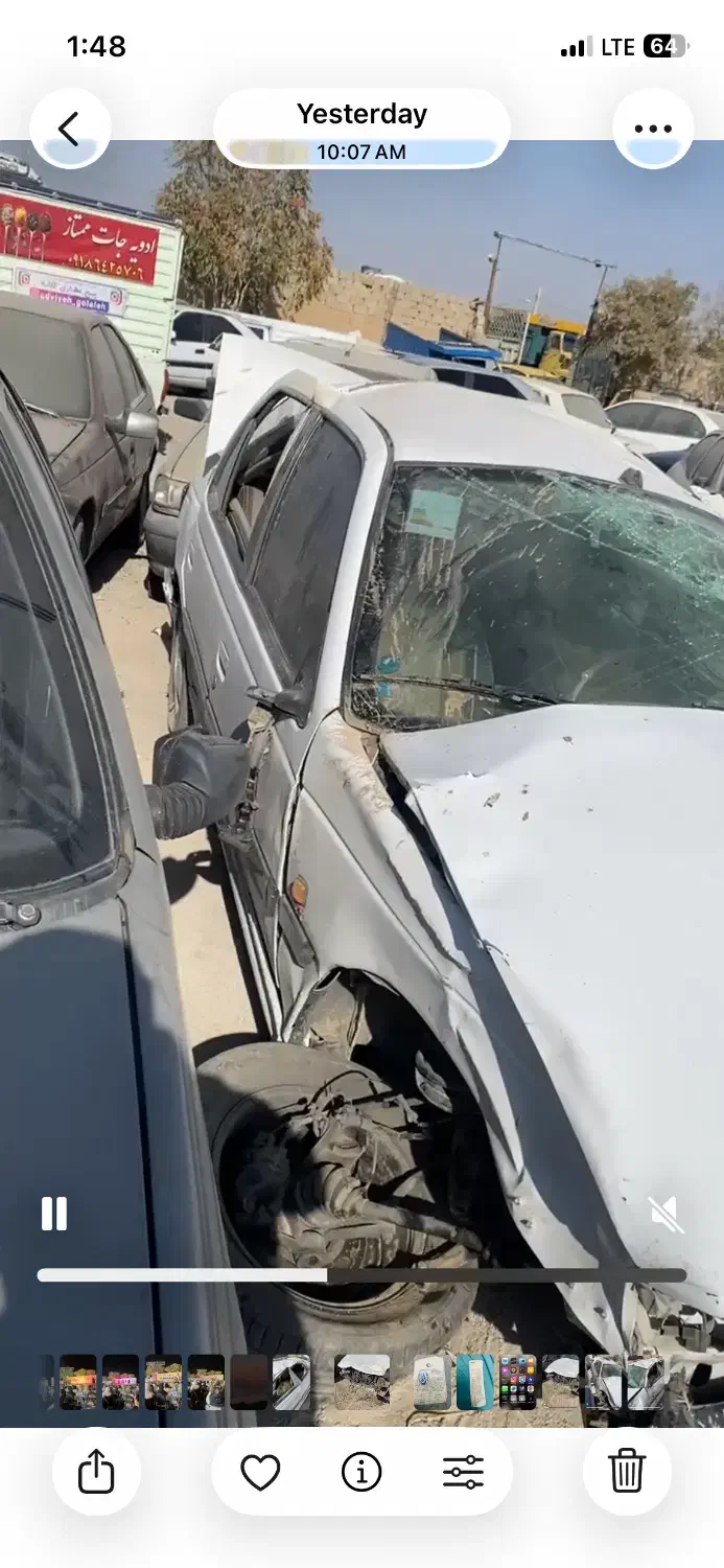 پژوپارس مدل ۹۹تصادفی|خودرو سواری و وانت|اراک, |دیوار