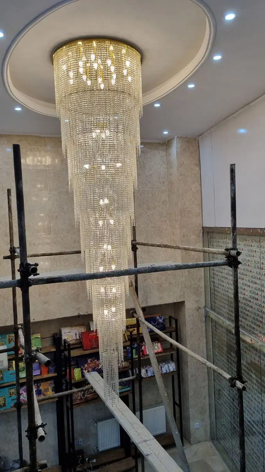 لوستر دوبلکس مدل مجلل ، لوستر بلند کریستالی|لوستر و چراغ آویز|تهران, فردوسی|دیوار
