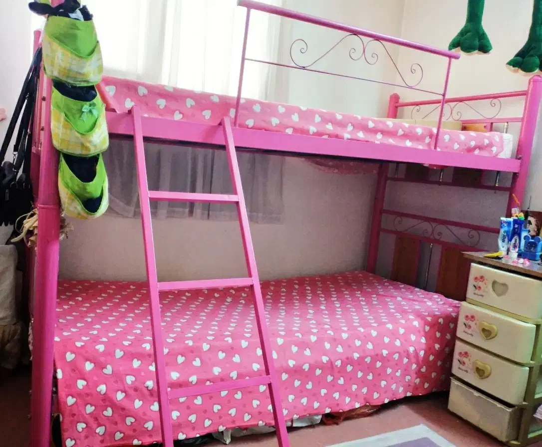 تخت دوطبقه فلز ام دی اف|تخت و سرویس خواب|سمنان, |دیوار