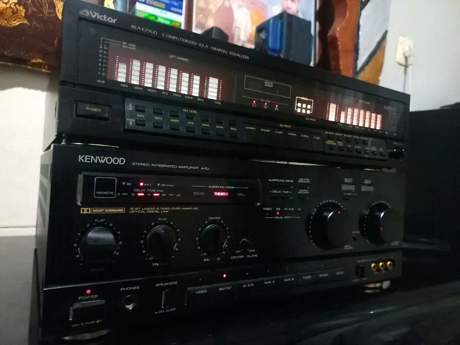 آمپ خوش صدای 5j کنوود با اکولایزر ویکتور|سیستم صوتی خانگی|اسلامشهر, شهرک مهدیه|دیوار