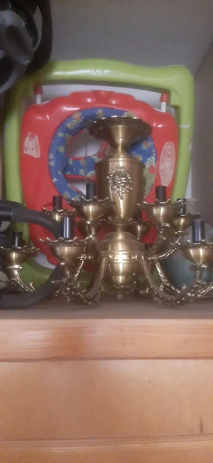 لوستر برنجی|لوستر و چراغ آویز|دامغان, |دیوار