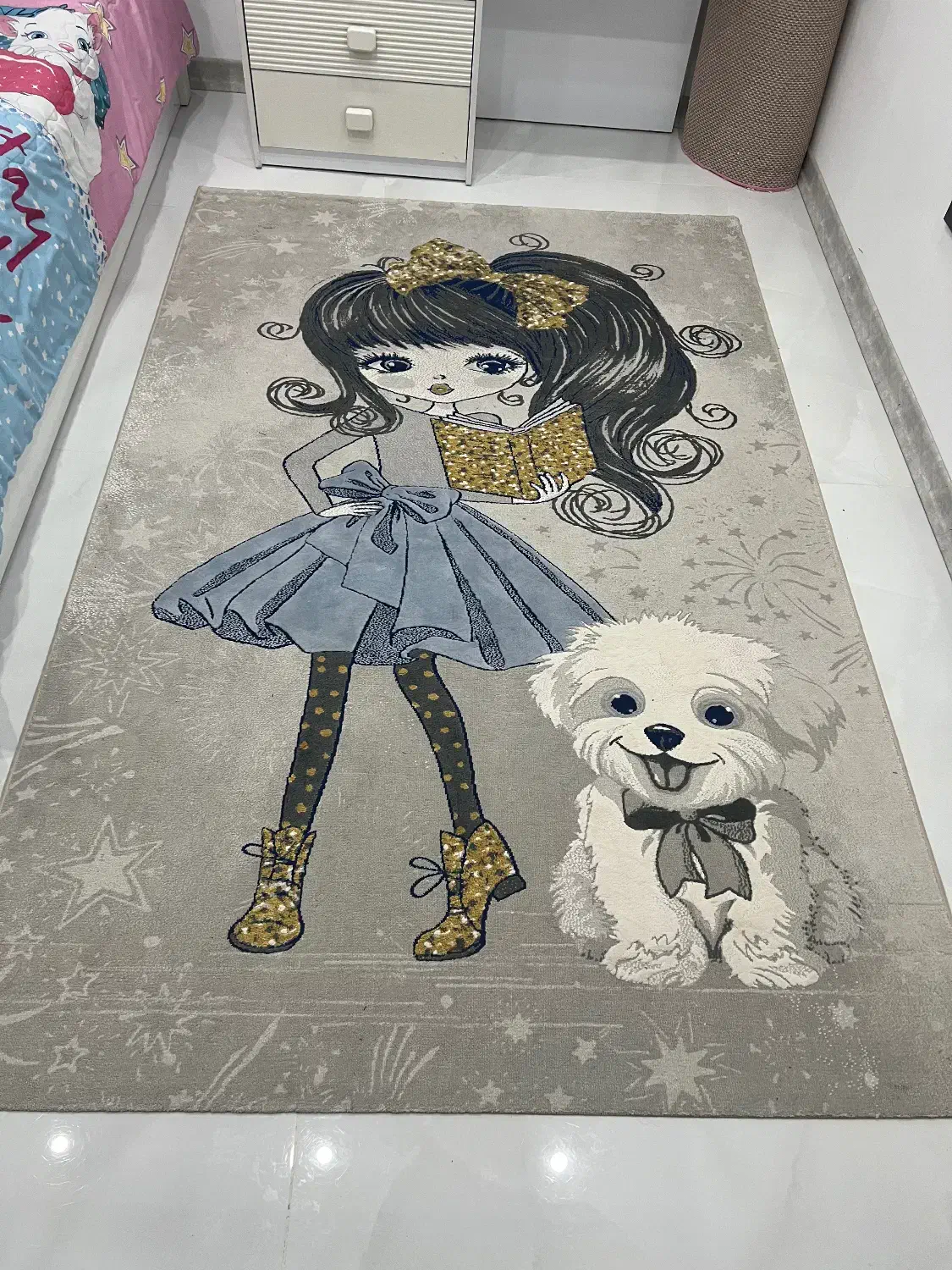 فرش اتاق خواب طرح برجسته دخترونه|فرش|مشهد, آزادشهر|دیوار