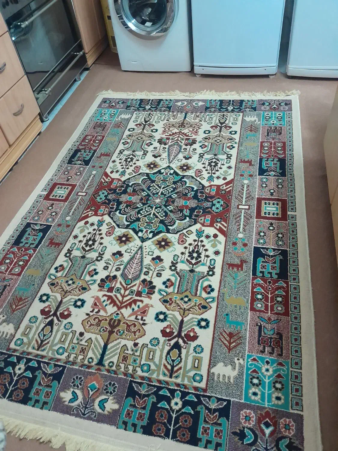 گلیم فرش آشپزخانه|گلیم، جاجیم، گبه|قم, شاه ابراهیم|دیوار