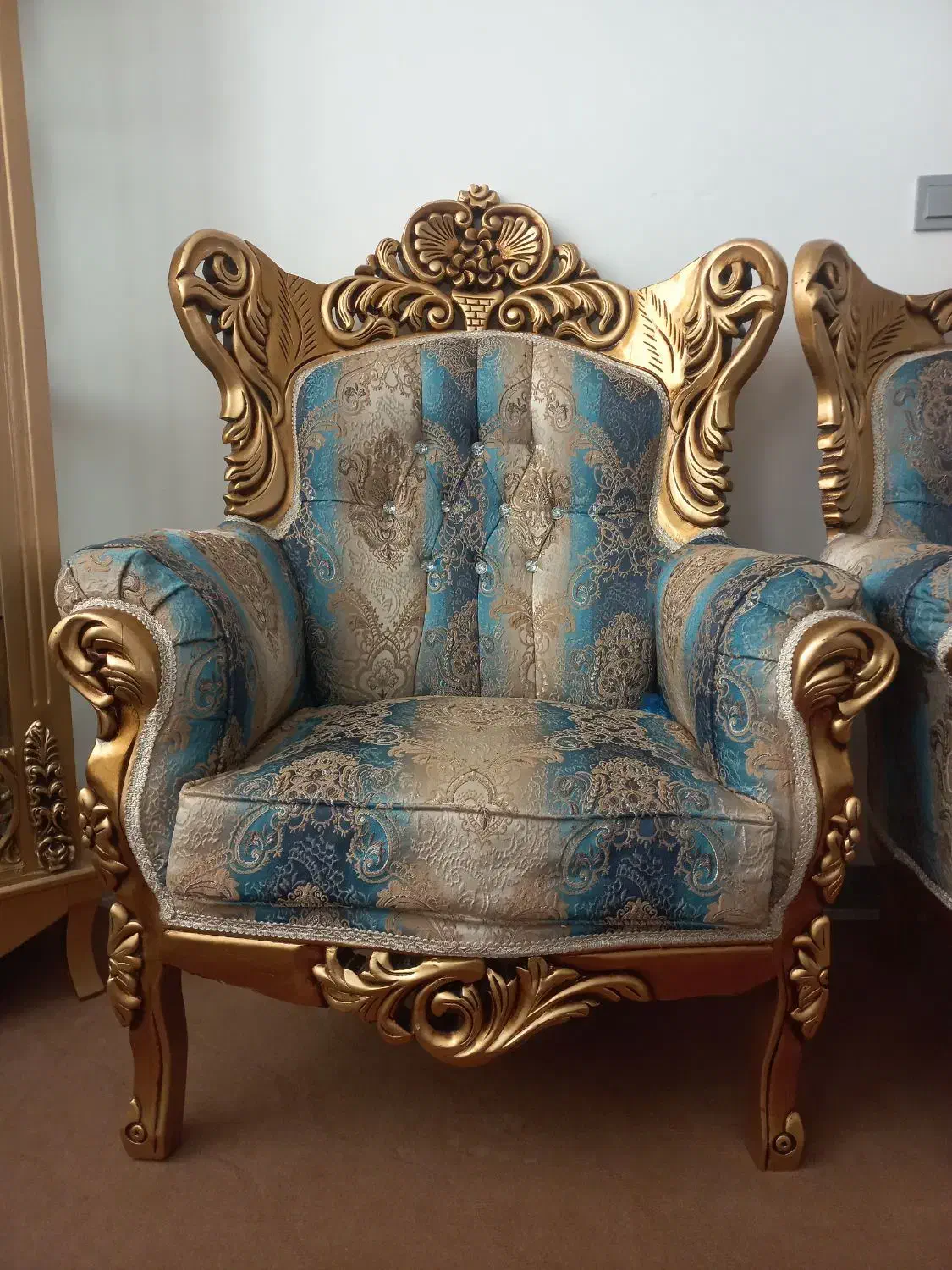 مبل سلطنتی ۹ نفره|مبلمان خانگی و میز عسلی|همدان, |دیوار