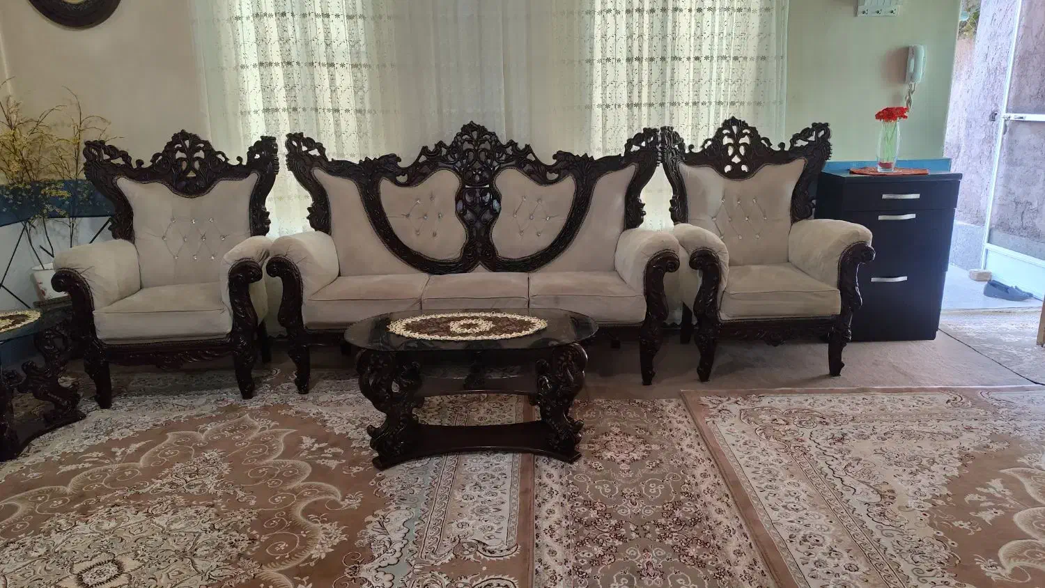 مبلمان هفت نفره|مبلمان خانگی و میز عسلی|تاکستان, |دیوار