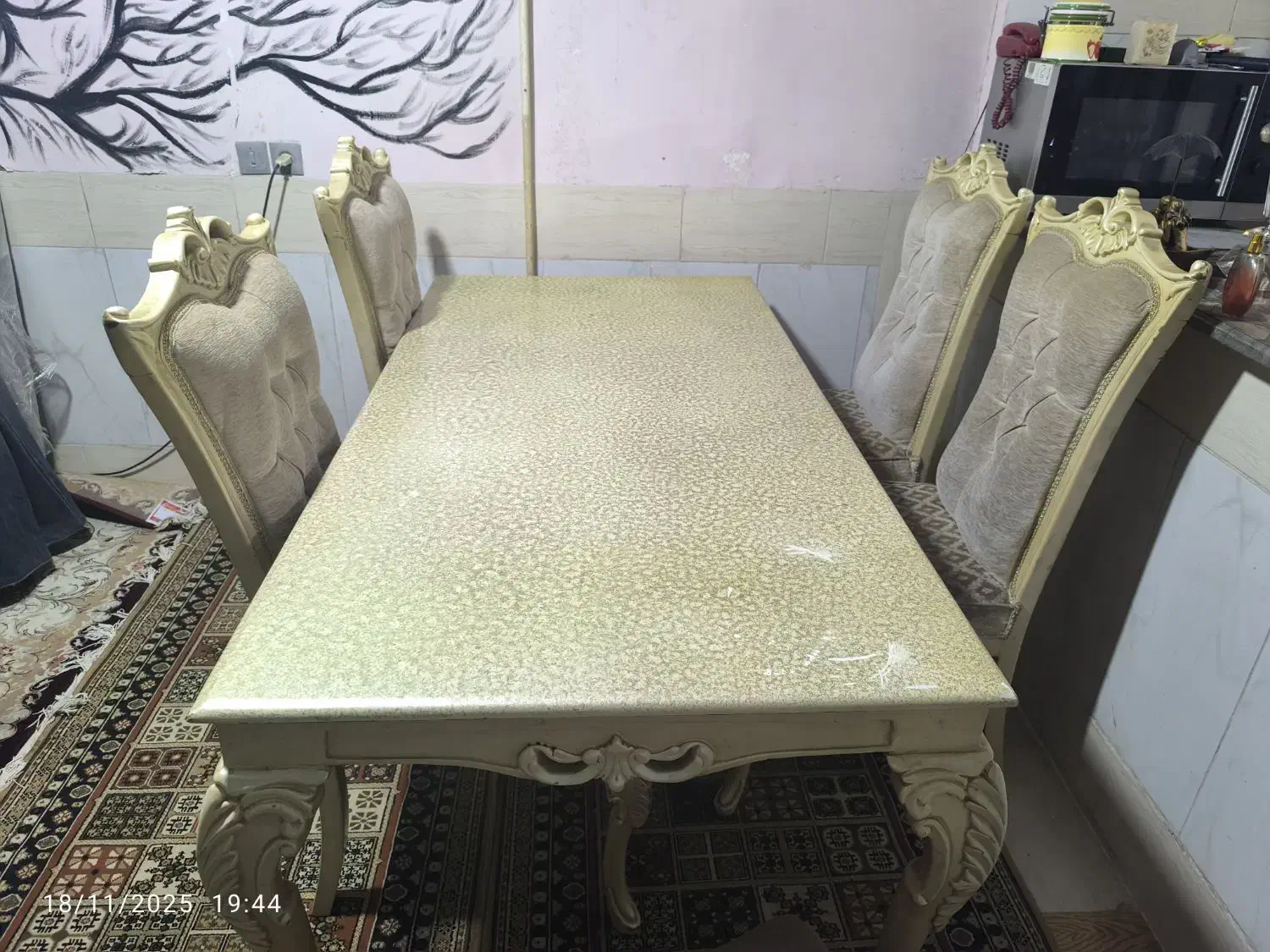 میزنهارخوری|میز و صندلی غذاخوری|قم, دروازه چوبی|دیوار