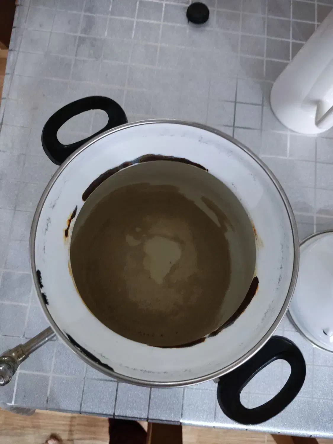 کتری لعابی قدیمی|قوری، کتری، قهوه‌ساز دستی|قائم‌شهر, |دیوار