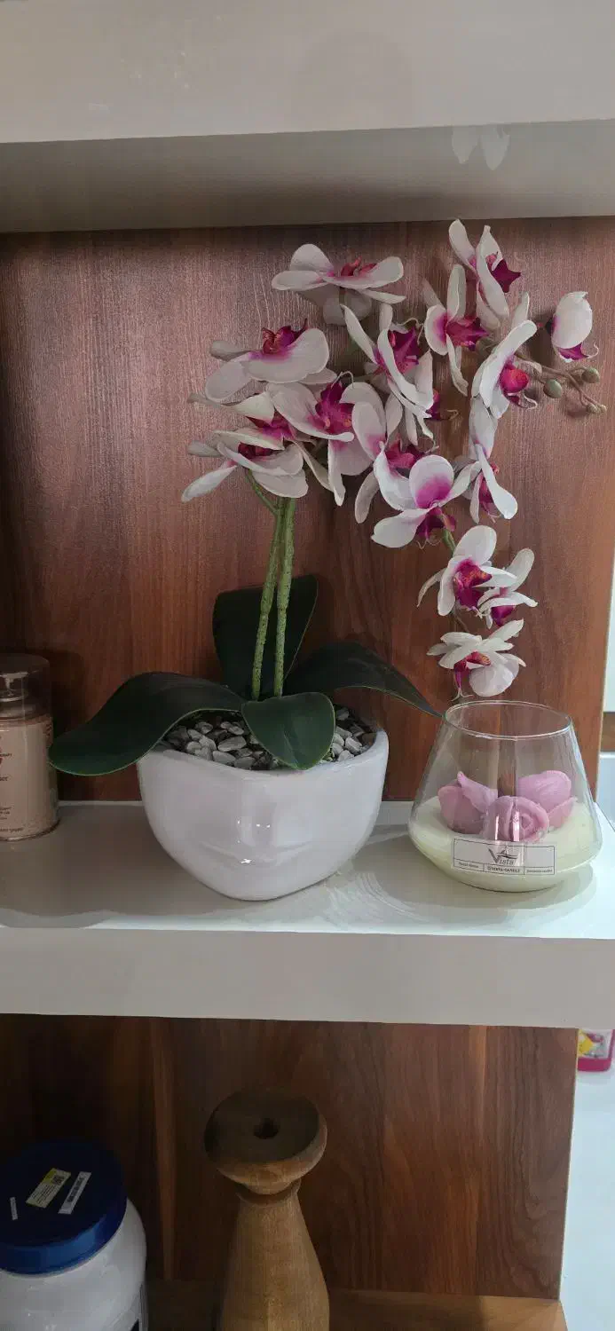 گل و گلدان ارکیده|گل مصنوعی|مشکیندشت, |دیوار