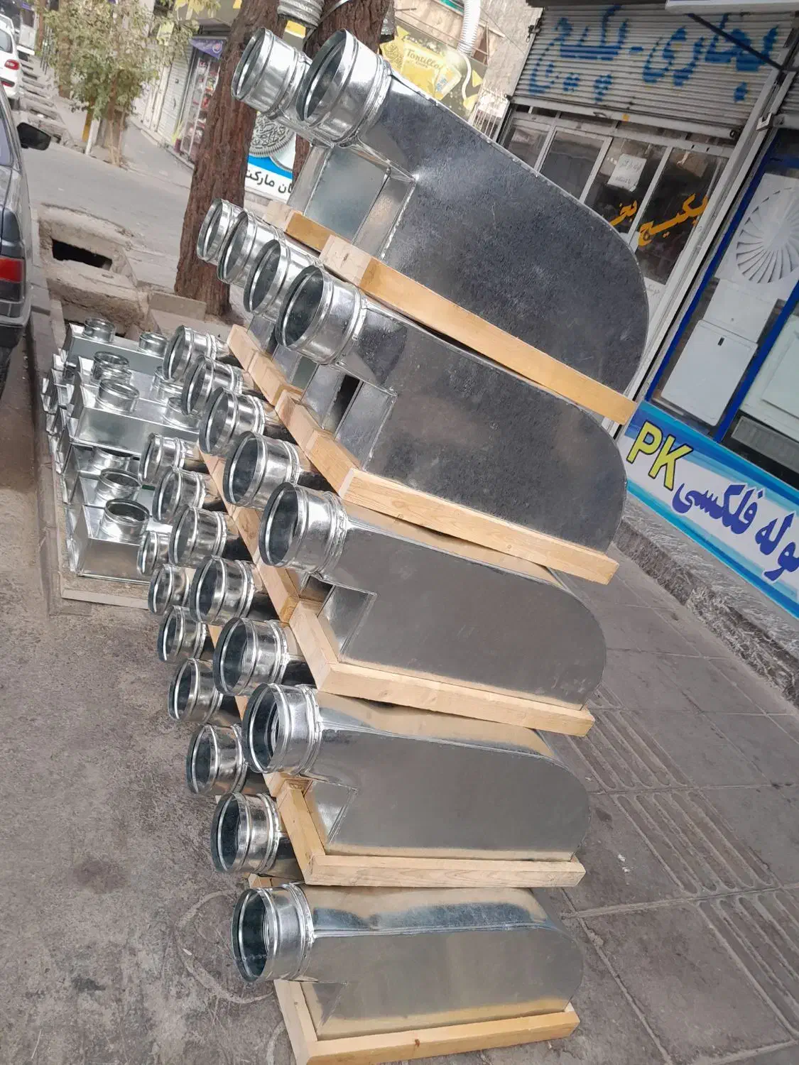 پلنیوم باکس زانویی 56 * 13 با قاب چوبی|کولر گازی و فن‌کوئل|اسلام‌شهر, شهرک سعیدیه|دیوار