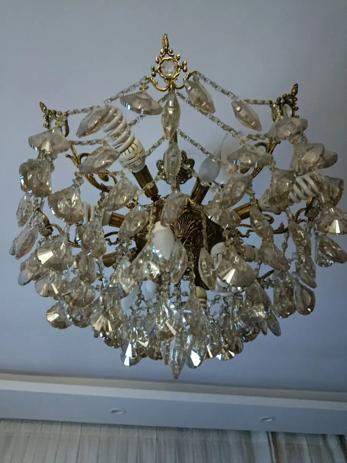 لوستر برنز ۱۲ شعله|لوستر و چراغ آویز|سنندج, |دیوار